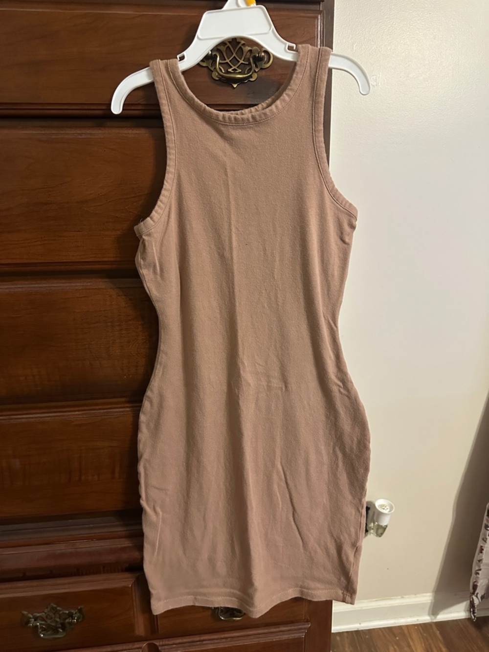 wild fable Mauve/Taupe Ribbed Tank Mini Dress